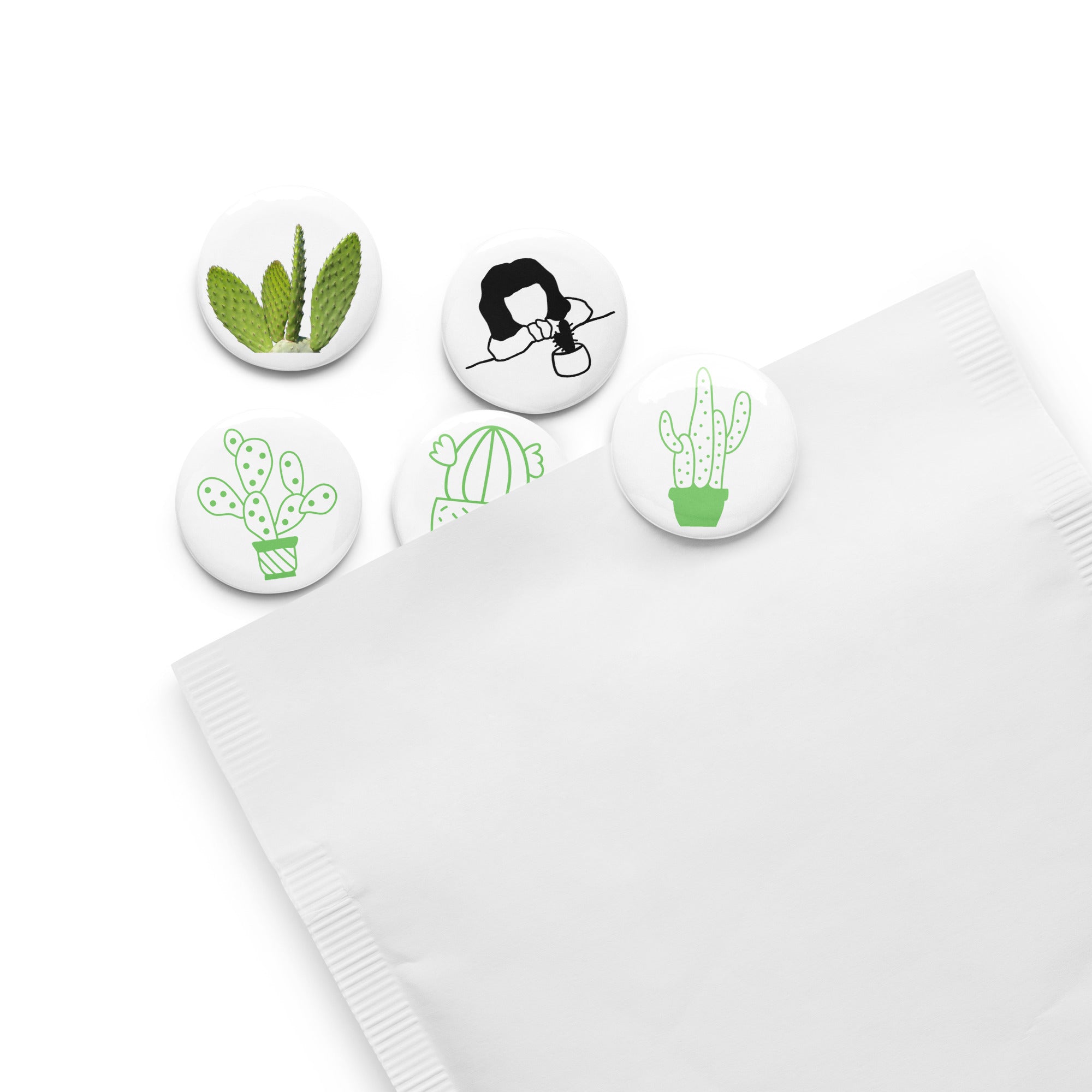 Set of pin buttons