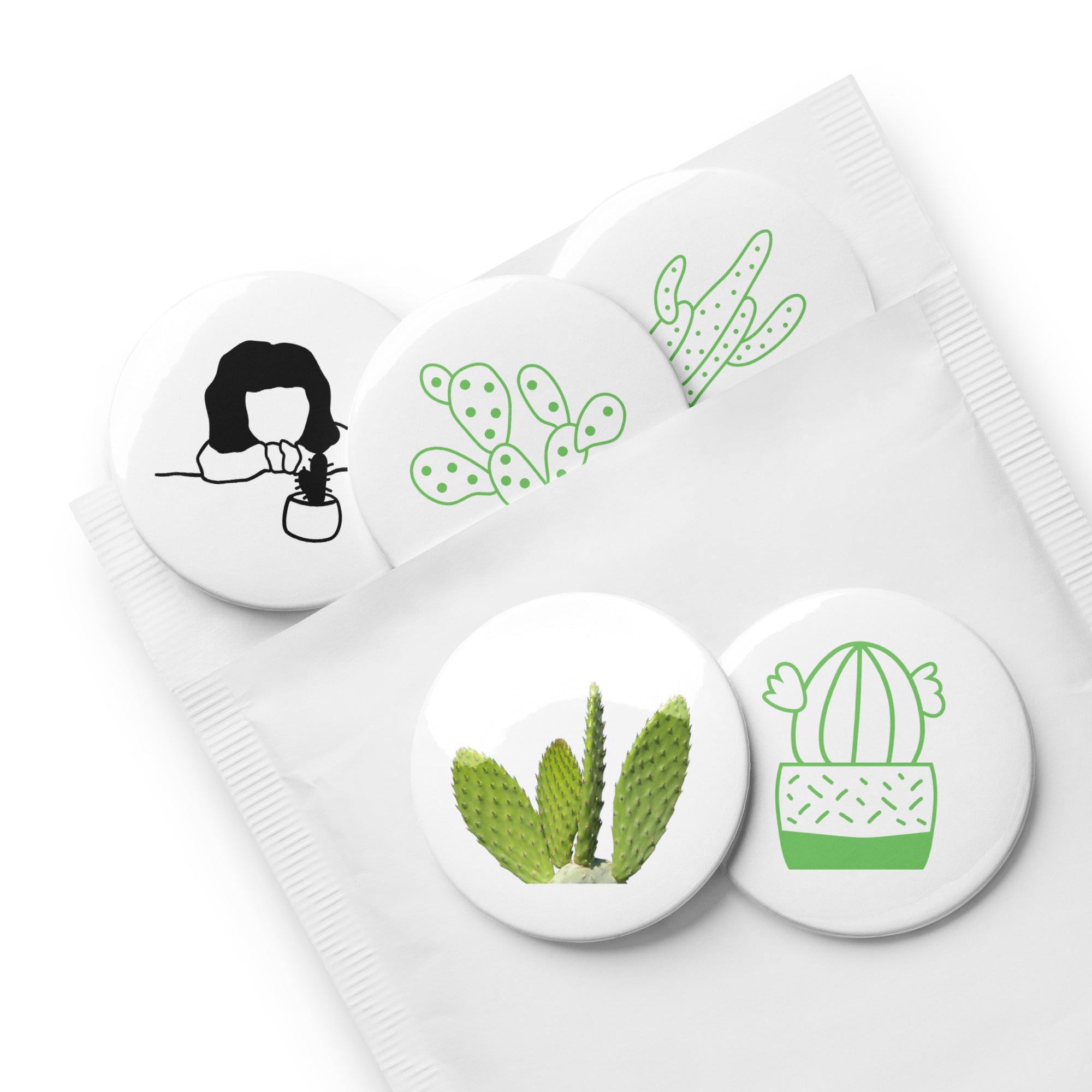 Set of pin buttons